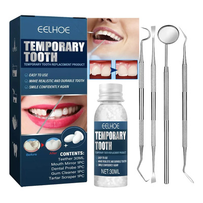 Kit De Dientes Postizos Temporal Reparación Falsos Denta | MercadoLibre