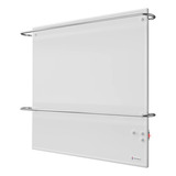 Panel Placa Calefactora 500w Doble Toallero Barral Baños Color Blanco