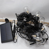 Solar Powered Outdoor String Lights Edison Bulb 1w Led W Ttq