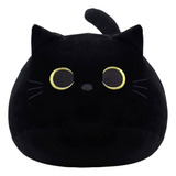 Pelúcia Gato Preto Kawaii Gatinho Cute Almofada