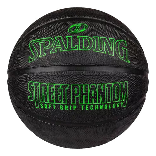 Balón De Básquetbol Spalding Nba Street Phantom Nº 7 Color Verde Neon/negro Para  De Exterior