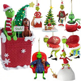 Colgante Colgante Grinch For Árbol De Navidad, Juego De 9 U