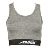 Top Deportivo Avia Elastico Mujer Gris 50217