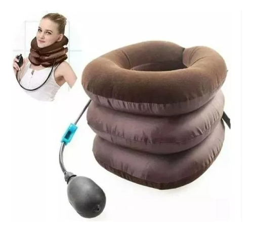 Almohada 3 Nivel Cojín Cuello Cervical Inflable Viaje Avión