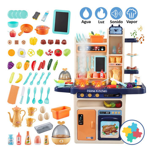 Cocina Cocinita Juguete Utensilios Chef Infantil Vapor Agua