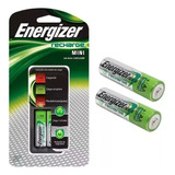 Cargador Pila Energizer Mini Para Pilas Aa Y Aaa + 2 Pilas Recargables Aa 