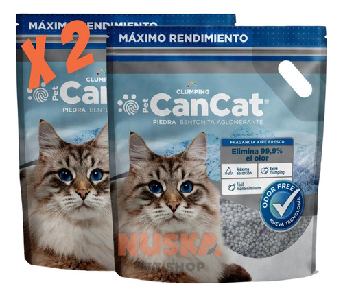 Cancat Piedra Bentonita Cancat 6 Kgs 2 Unidades Aglomerante