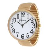 Geneva Super Large Stretch Watch Clear Number Easy Read (oro