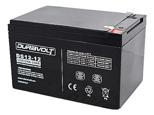 Batería Sellada Ds12-12 Duravolt 12v 12ah Recargable Agm