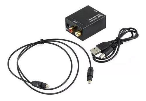 Convertidor Digital Optica A Rca Analogico Con Cable Fibra 