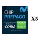 Pack De 5 Chips Movistar 200mb + 20 Minutos