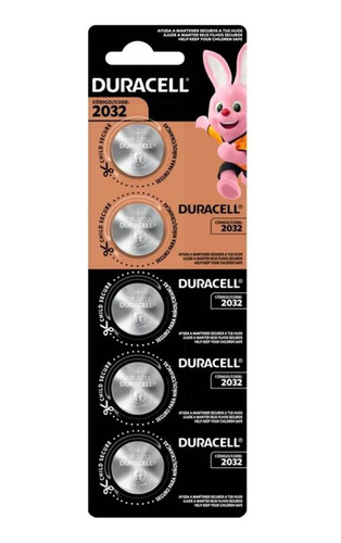 Pilas Cr2032 Duracell Pack 5 Pilas (tipo Botón)