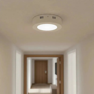 Lampara De Sobreponer Panel Led 6w Luz Blanca Fria 6500k Blanco