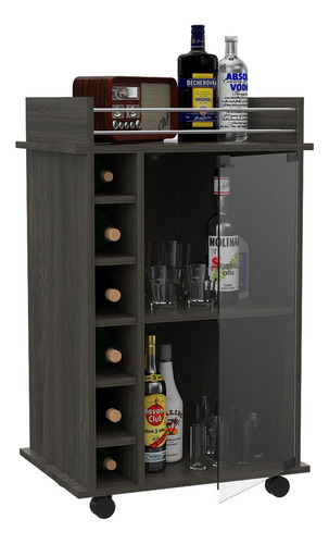 Mueble Bar Dukat 89x55x41 Rta Color Espresso Carbon