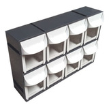 Organizador Apilable De 8 Cajones Abatibles Blanco