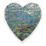 2 Heart Reversible Glitter Applique Ropa Lentejuelas