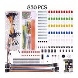 Kit Electrónica Protoboard Led Resistencia Capacitor 830pts