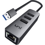 Adaptador Usb A Ethernet Uni 3 Puertos Usb 3.0 Ethernet Hub