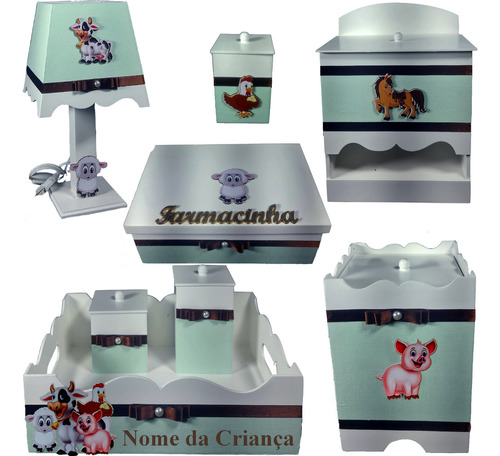 Kit Farmacinha Quarto Bebe Mdf Personalizado - Varios Temas