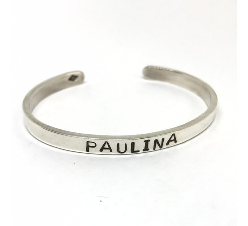 Pulsera Esclava Plata 925 Maciza 5.5mm Ovalada Grabada 18gr