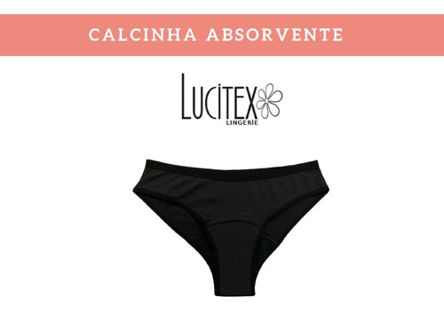 Calcinha Absorvente Ciclo Menstrual Lucitex Reutilizável Gg