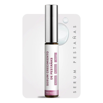 Pureza Natur Suero Alargador Y Reparador De Pestañas Eyelash Growth | Serum Con Aplicador Tratamiento Para Fortalecer Y Crecer Pestañas 3d Lash Con Ácido Hialurónico, Niacinamida, Biotina 8ml | Envío gratis