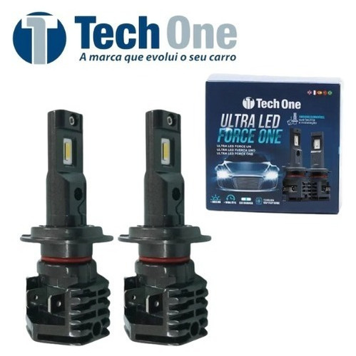 Par Lâmpadas Ultra Led Force One Techone 6000k 12v 8200lm