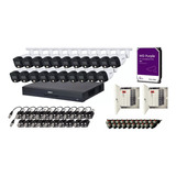 Kit Dvr 32ch 5mp, 20 Cámaras 5mp Full Color, 4tb, 2 Fuentes