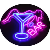 Luz Led Neon Bar Coctel Decoracion Barra Pared Usb 