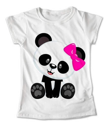 Blusa Oso Panda Colores Playera Estampado Moño #233