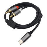 A Tipo-c Macho A 2 Rca Y Cable Macho Usb C Para Auriculares