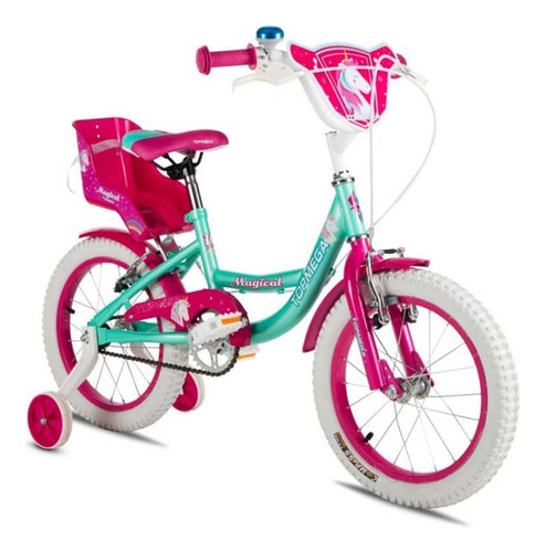 Bicicleta De Nena Rodado 16 Top Mega Vickfly C/rueditas