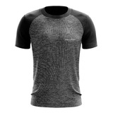 Camisa Dry Fit Academia Raglan Mescla Com Proteção Uv