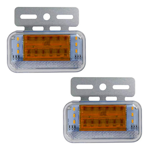 Juego Faros Laterales Led 12v Ambar 11w Ip67