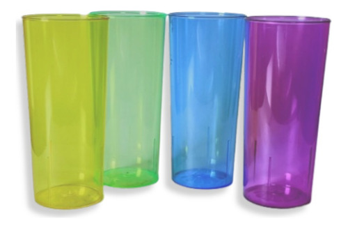 Vasos Plásticos Trago Largo Cristal (x 20 Unidades)