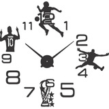 Reloj De Pared Moderno Messi Mundial Madera Calada  Deco 