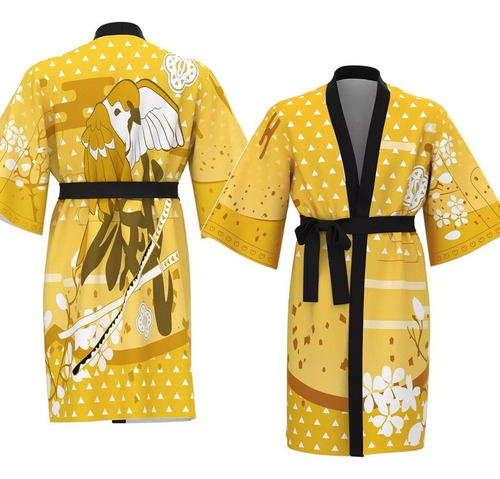 Bata Tipo Kimono Tanjiro Kamado, Disfraz Pijama Dem