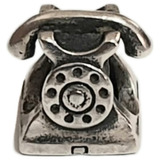 Pingente Berloque Telefone Antigo Discador Prata 925 Nfe