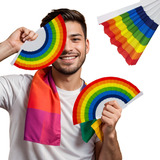 2 Abanicos De Plástico Bandera Lgbt Orgullo Gay Pride