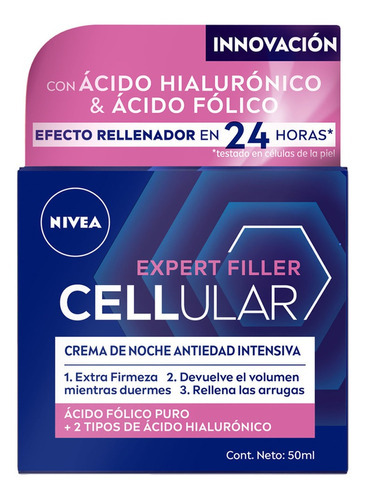 Crema Facial Nivea Cellular Filler Anti-age Noche X 50ml