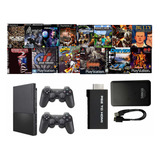 Playstation 2 Opl 120 Gb Com 2 Controles (sem Leitor)