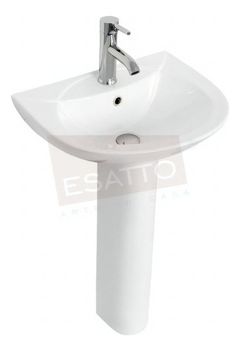 Esatto ® Econokit Gamba Lavabo Pedestal Llave Contra Cespol Acabado Brillo Color Blanco