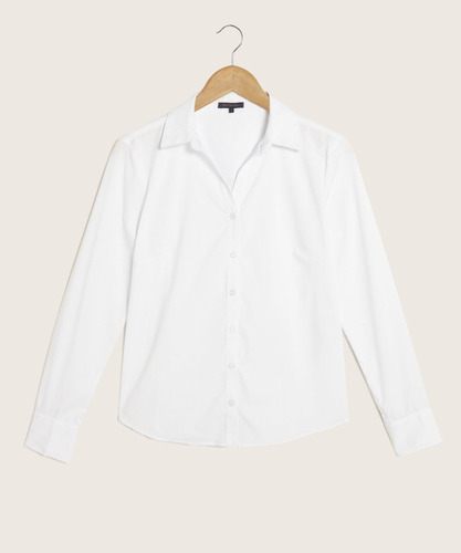 Camisa Mujer Patprimo M/l Blanco Algodón 30010487-10215