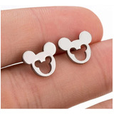 Aretes Mickey Mouse Acero Inoxidable Moda Mujer Niña