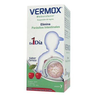 Vermox Suspensión 60 Mg\u002Fml, 1 Frasco 10 Ml | MercadoLibre