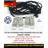 Arnés Plafones Luces Led Posapiés Vw Golf Bora Jetta Passat