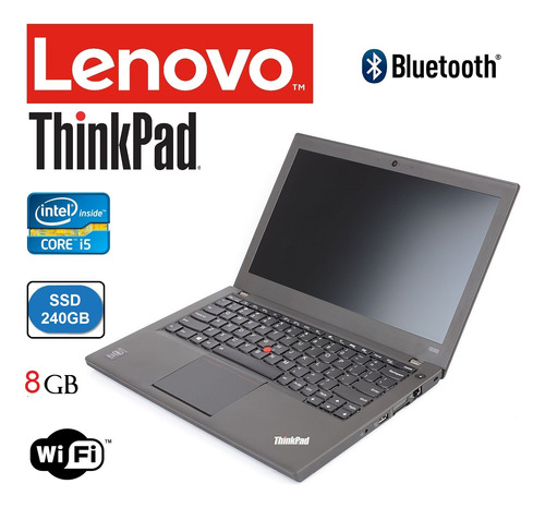 Notebook Thikpad X250 I5 8gb Ssd240gb Tela 12,5' Garantia+nf