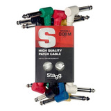 Cables Interpedal Stagg * 6 Colores Jack/jack 8 Centimetros 