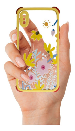 Funda Protector Celular Flores Para Varios Modelos