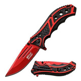 Cuchillo Navaja Plegable De Bolsillo, Rojo | Mtech